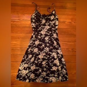Lulus Black and Pink Floral Esperanza Dress size MEDIUM